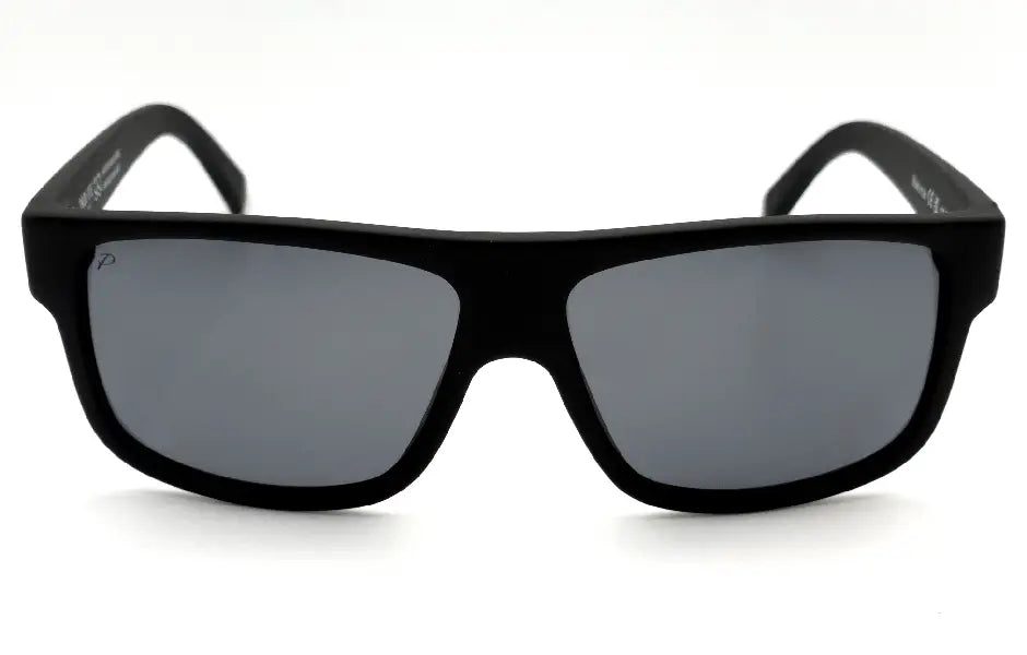Lunettes de soleil Belharra Minéral de 2NDLIFE, vue de face, avec verres polarisés gris classique