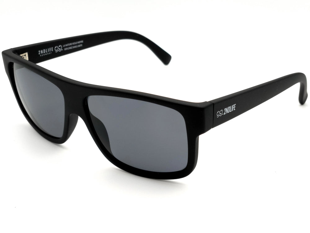 Lunettes de soleil Belharra Minéral de 2NDLIFE, vue de profil, avec verres polarisés gris classique