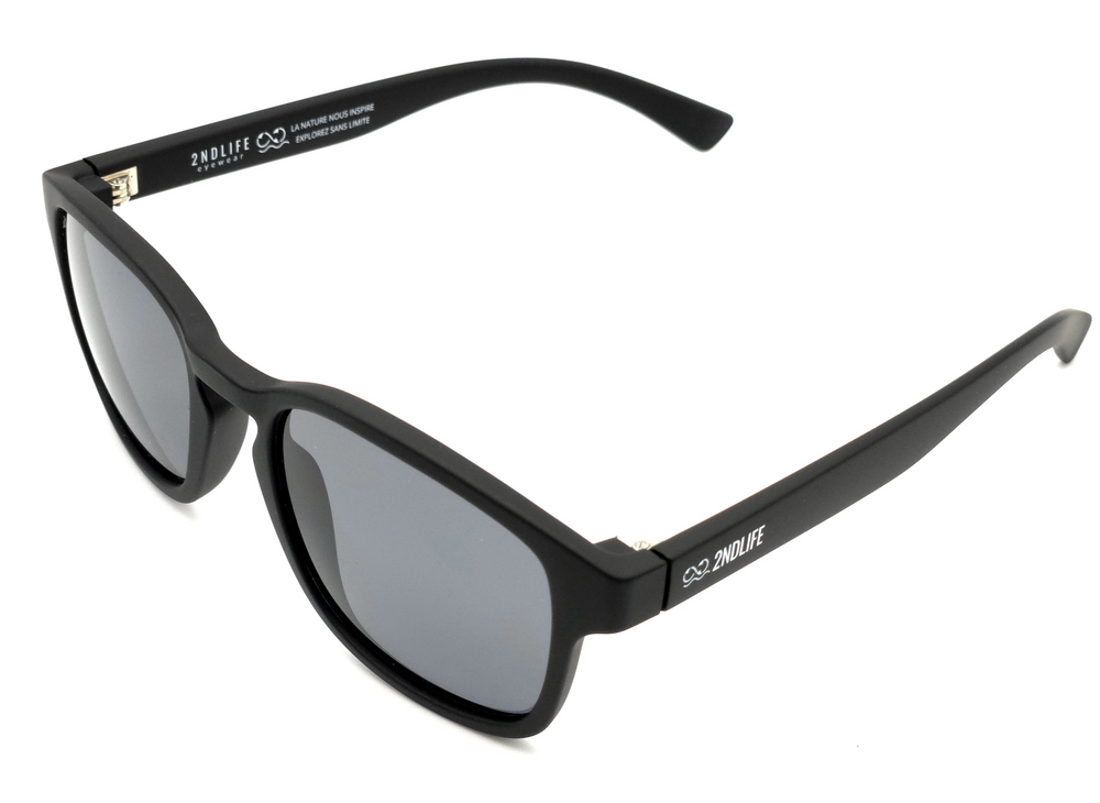 Lunettes de soleil Estran Minéral de 2NDLIFE, vue de profil, avec verres polarisés gris classique