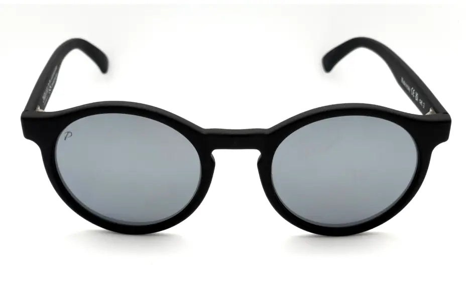 Lunettes de soleil Socoa Cristal de 2NDLIFE, vue de face, avec verres polarisés miroir argent