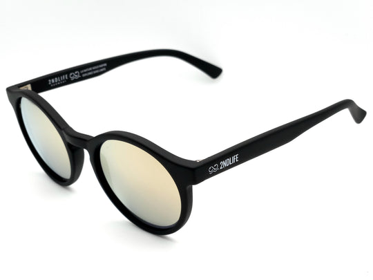 Lunettes de soleil Socoa Dune de 2NDLIFE, vue de profil, avec verres polarisés miroir couleur doré