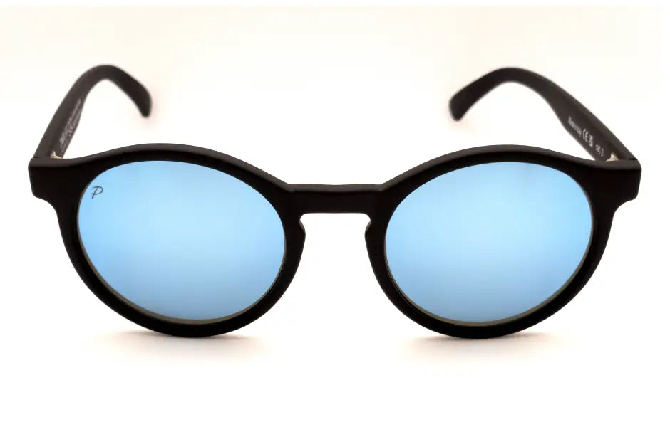 Lunettes de soleil Socoa Iceberg de 2NDLIFE, vue de face, avec verres polarisés miroir bleu
