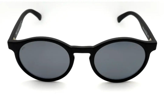 Lunettes de soleil Socoa Minéral de 2NDLIFE, vue de face, avec verres polarisés gris classique