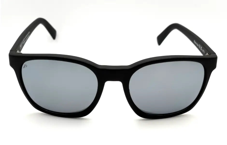 Lunettes de soleil Zéphyr Cristal de 2NDLIFE, vue de face, avec verres polarisés miroir argent