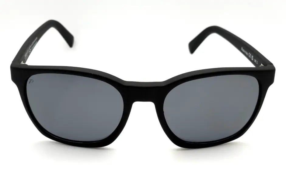 Lunettes de soleil Zéphyr Minéral de 2NDLIFE, vue de face, avec verres polarisés gris classique