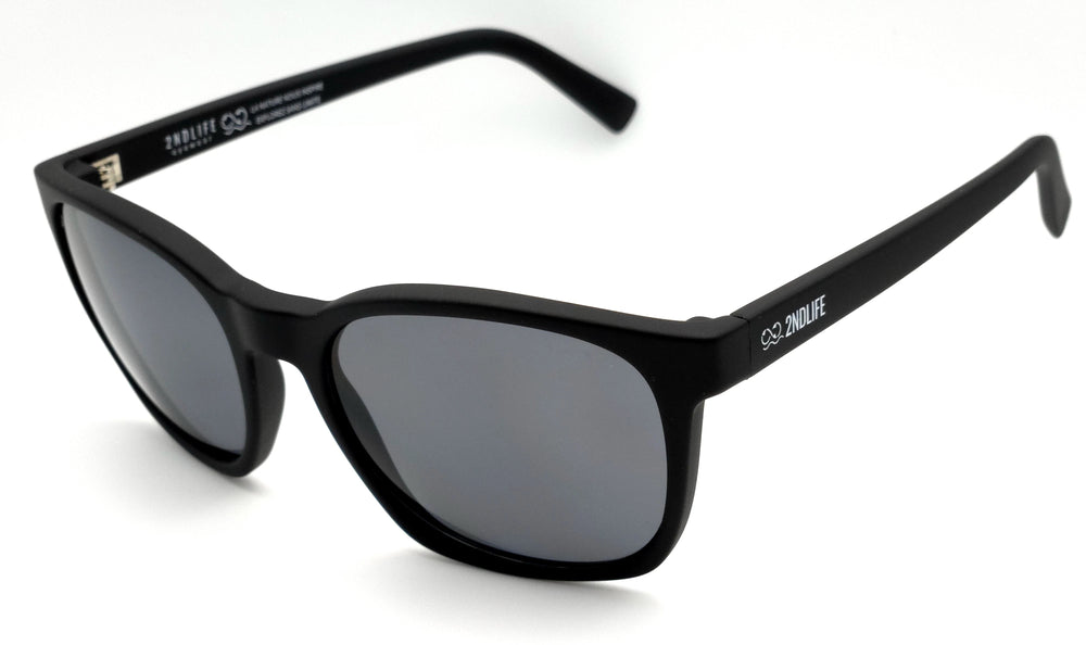 Lunettes de soleil Zéphyr Minéral de 2NDLIFE, vue de profil, avec verres polarisés gris classique